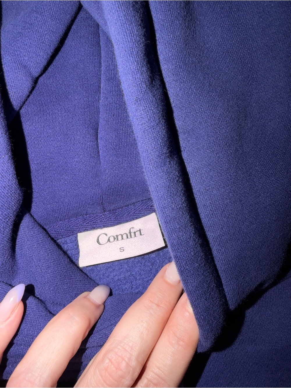 Comfrt Navy Blue Hoodie & Sweatpants size small Set - Picture 6 of 9
